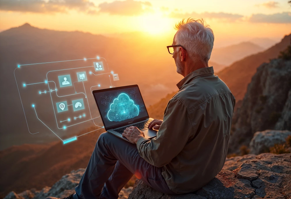 Office Desk and Monitor Setup